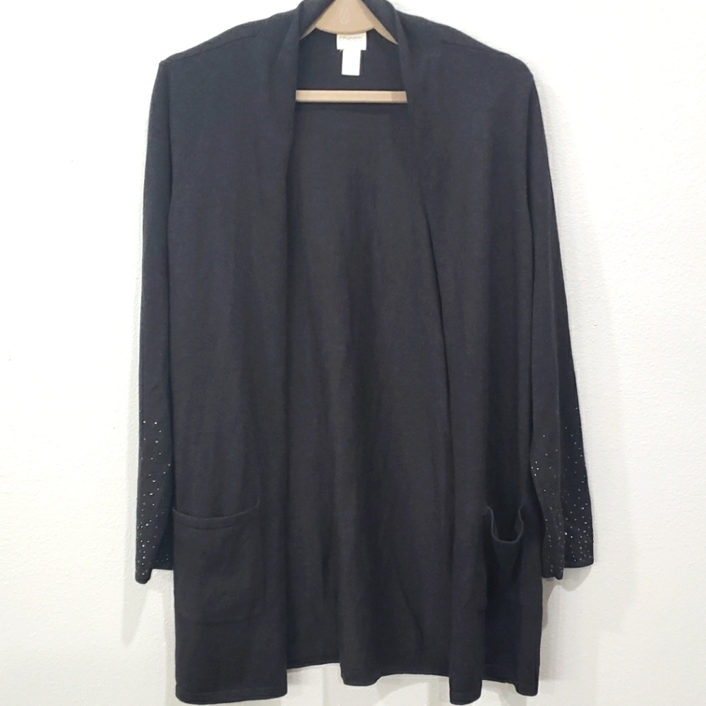 Chico's Diamante Sleeve Danielle Open Front Cardigan, US Size (12) Chico's 2